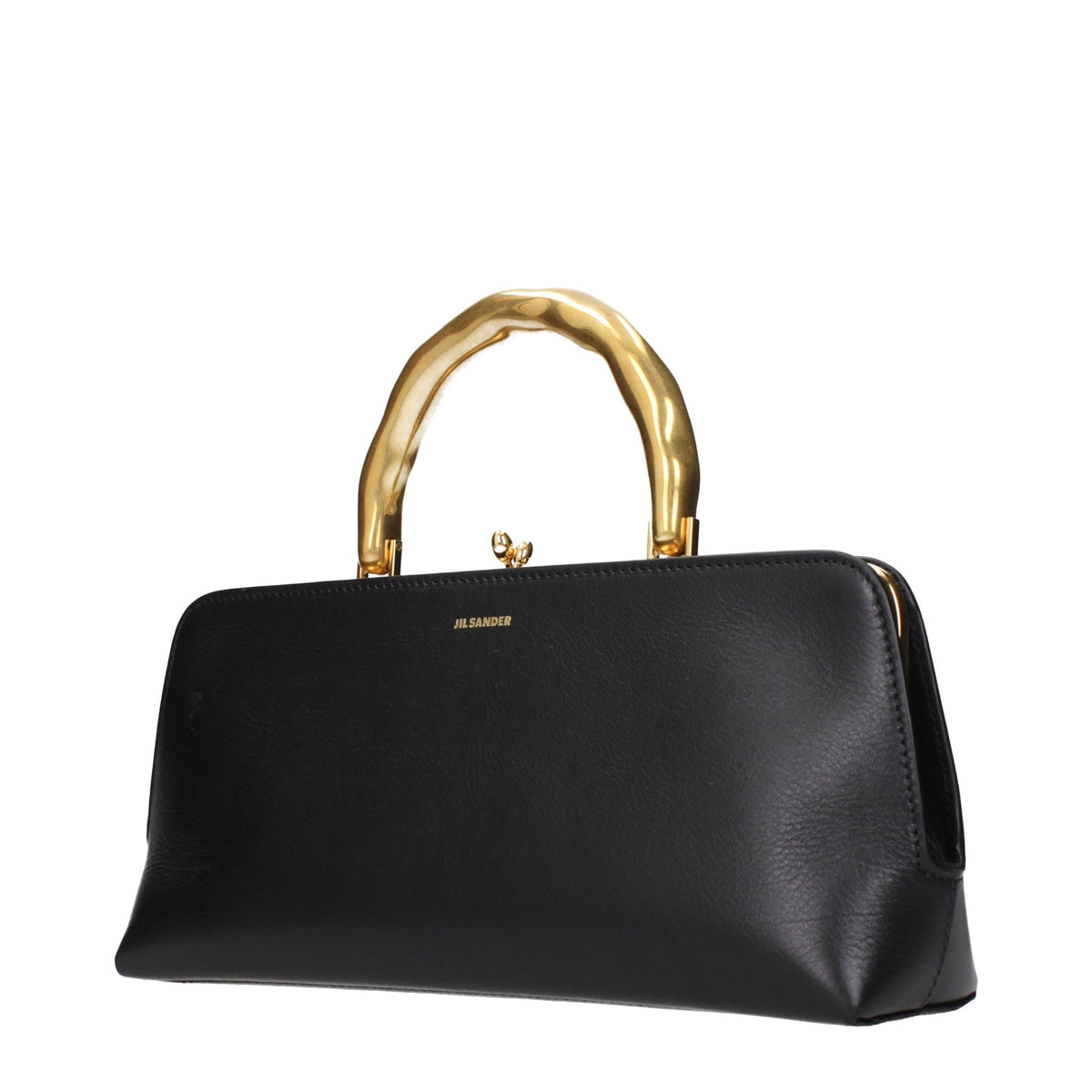 Sac à main en cuir noir Jil Sander