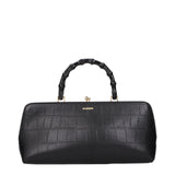 Sac à main en cuir noir Jil Sander
