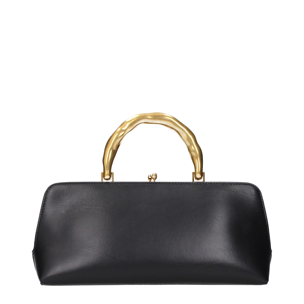 Sac à main en cuir noir Jil Sander