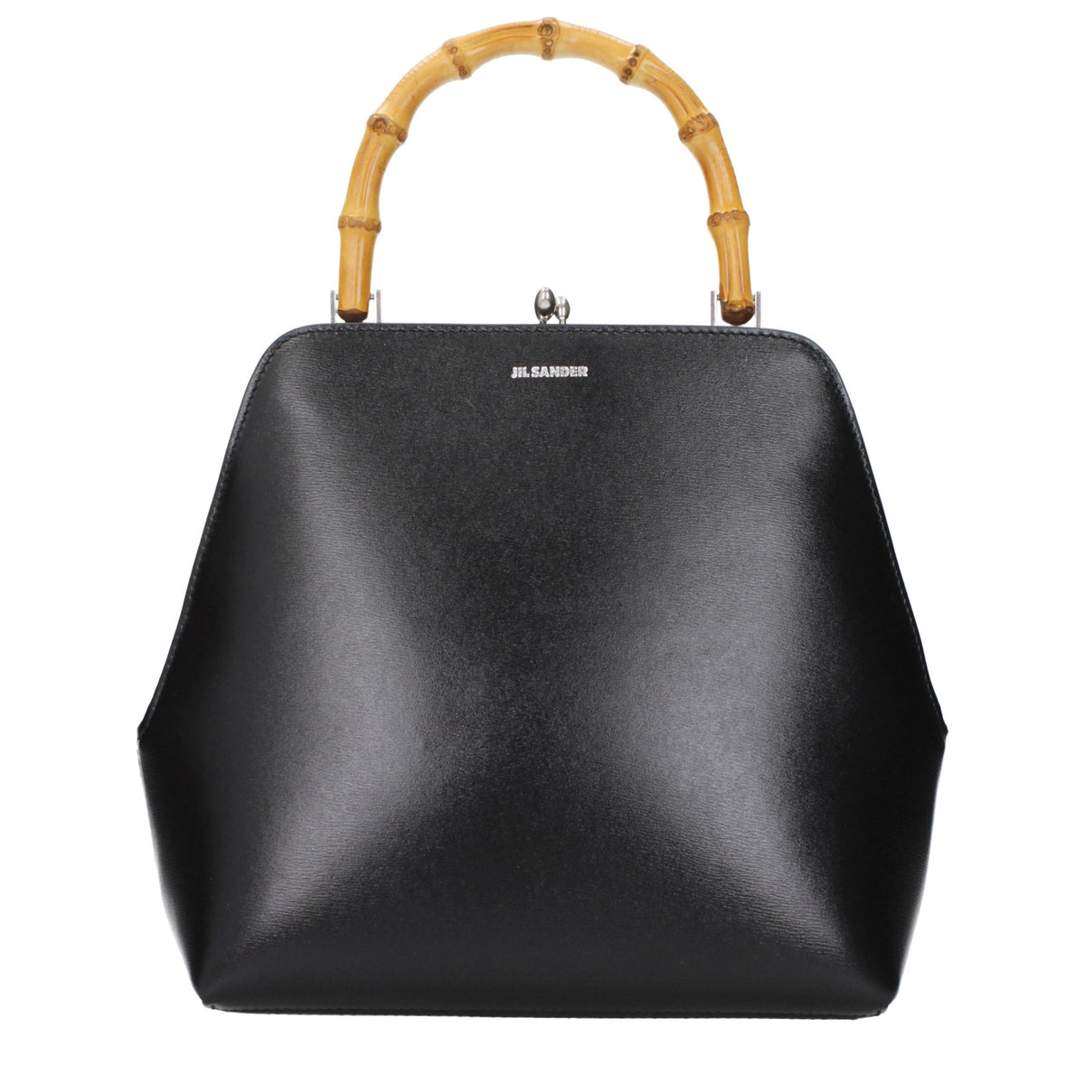 Sac à main en cuir noir Jil Sander