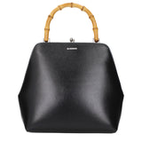 Sac à main en cuir noir Jil Sander