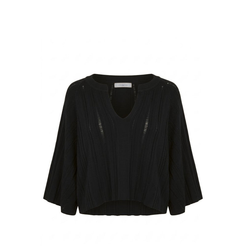 Malo Black Cotton Women Sweater