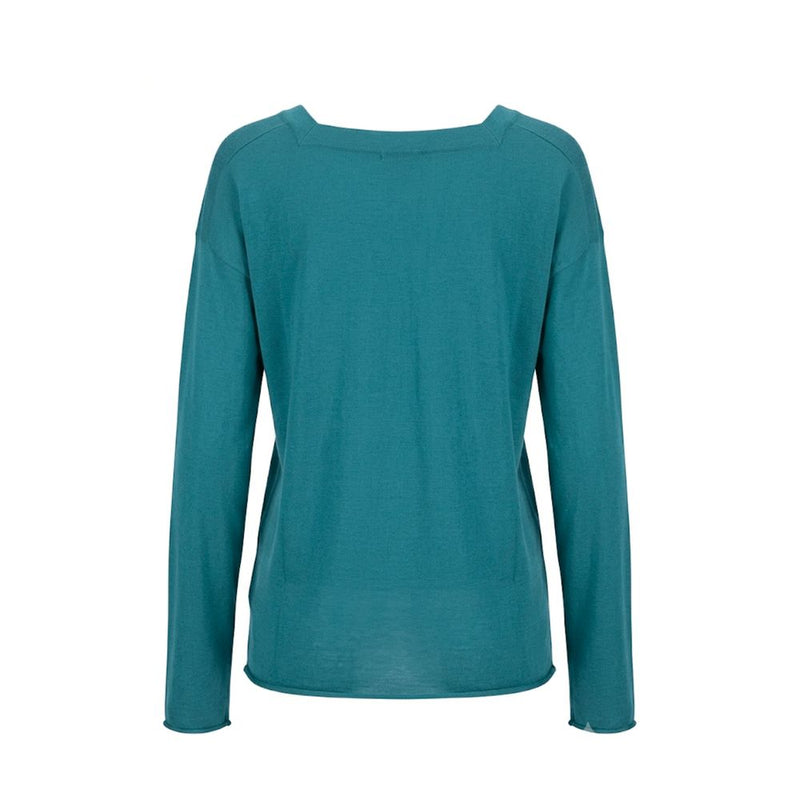 Malo Blue Cotton Women's Sweater