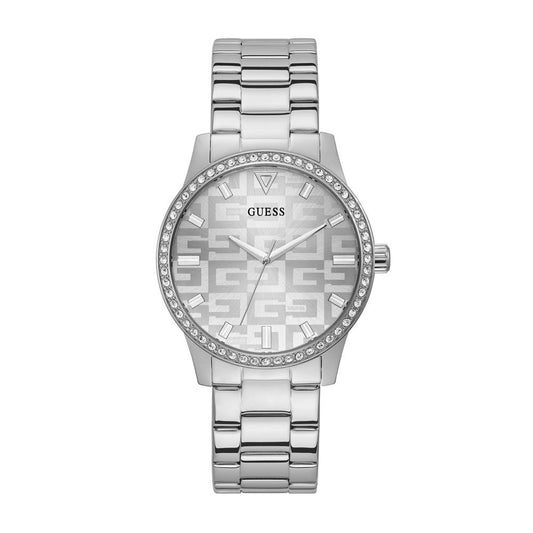 Montre de Luxe Femme Guess en Acier Inoxydable Grise