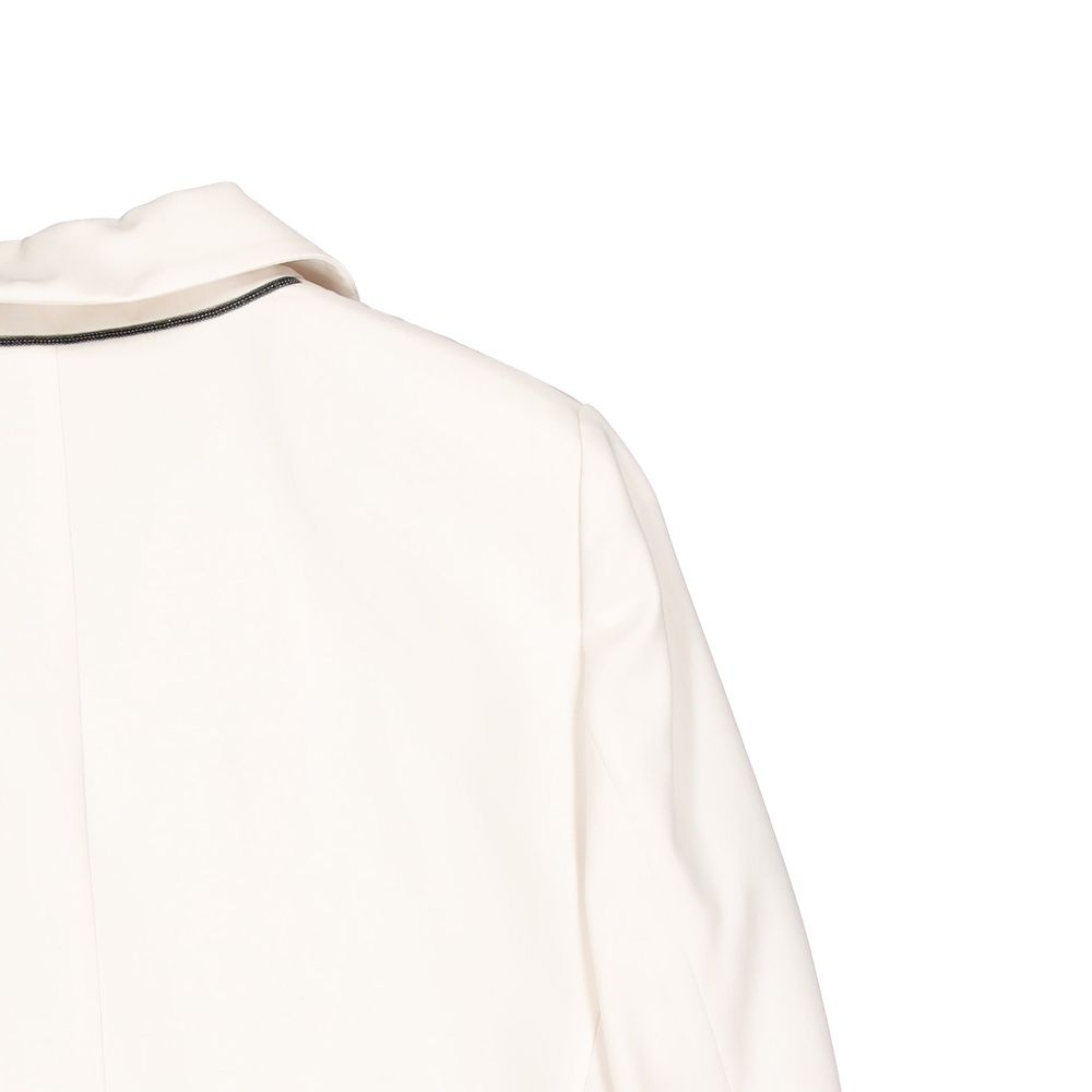 Brunello Cucinelli White Virgin Wool Blazer for Women
