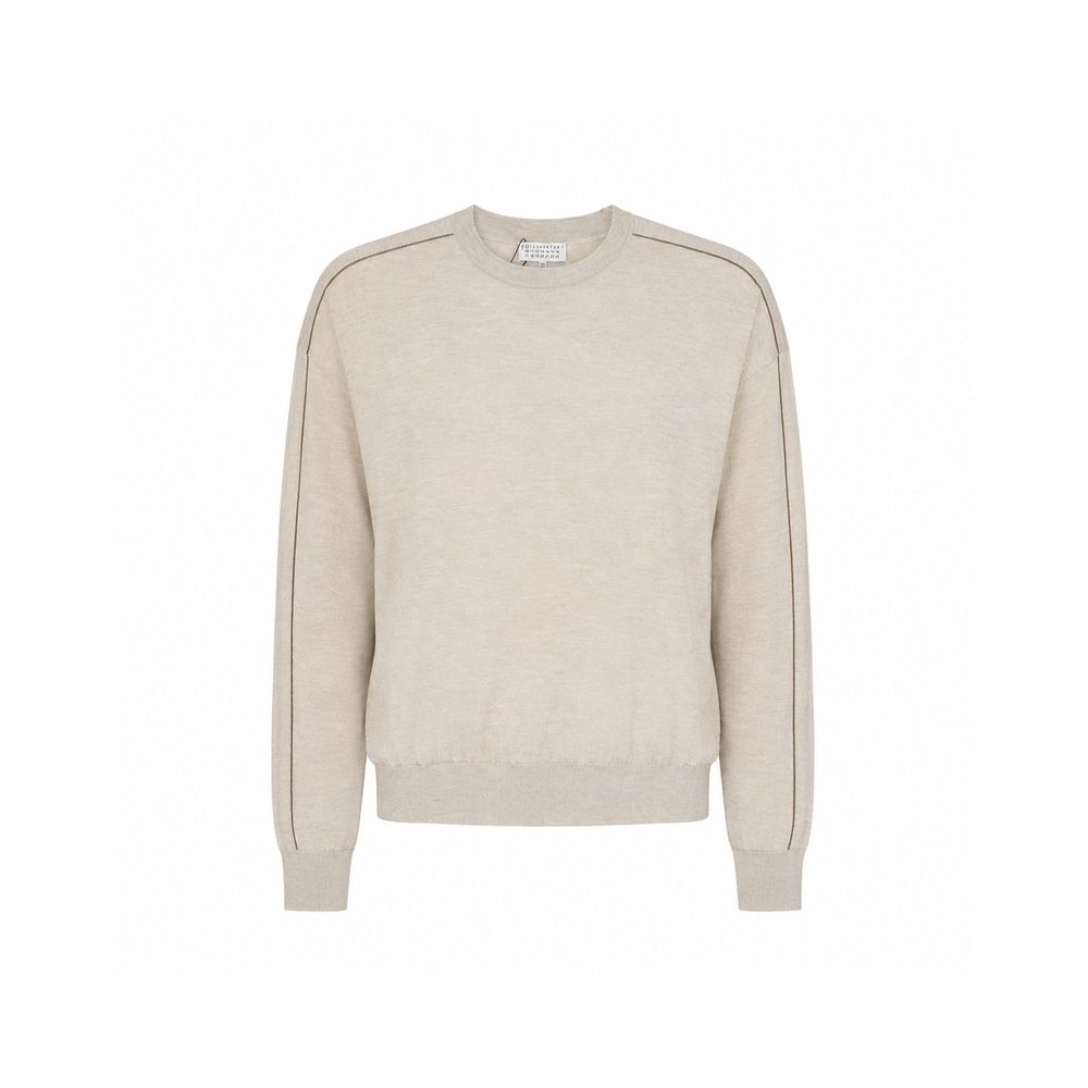 Brunello Cucinelli Beige Cashmere and Silk Sweatshirt