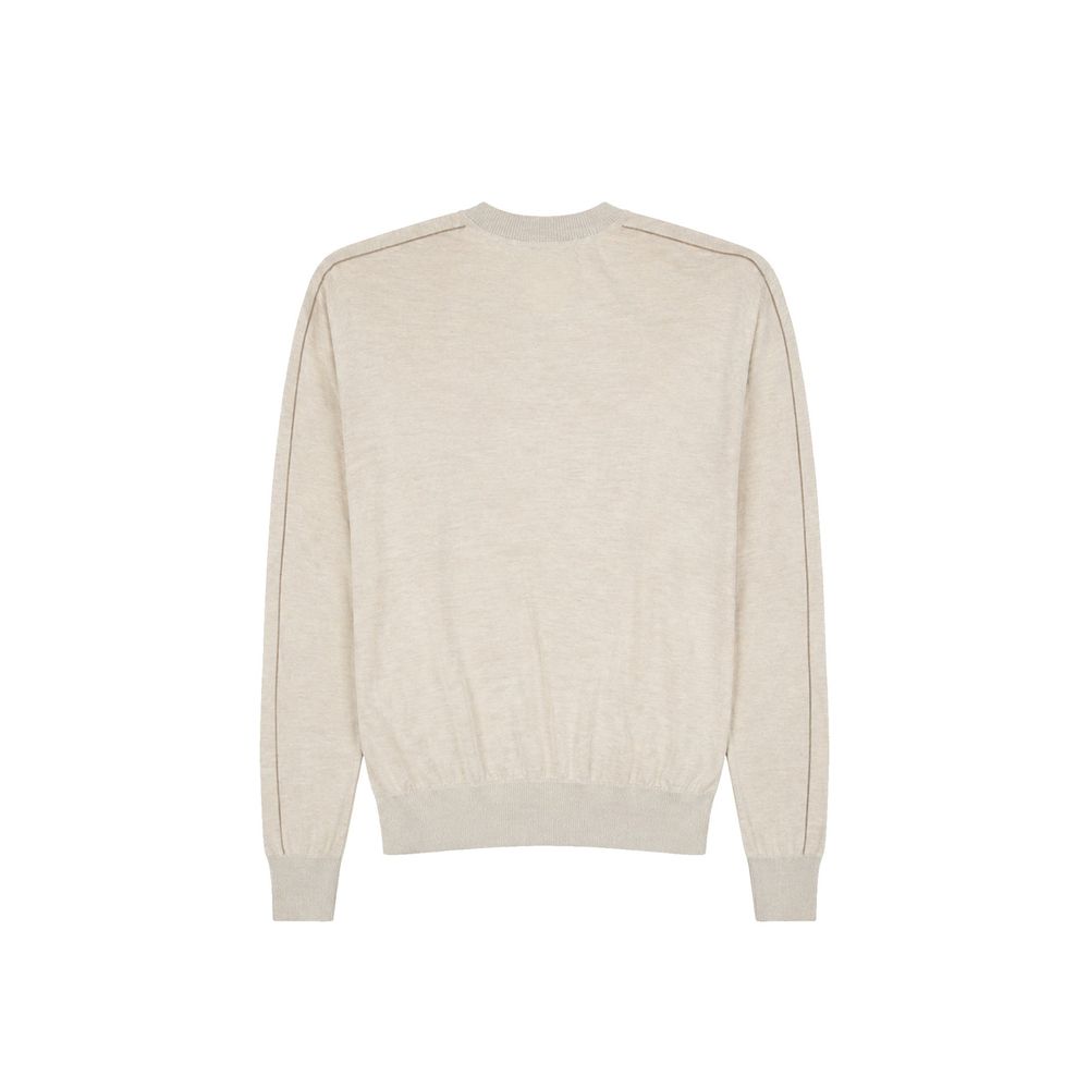 Brunello Cucinelli Beige Cashmere and Silk Sweatshirt