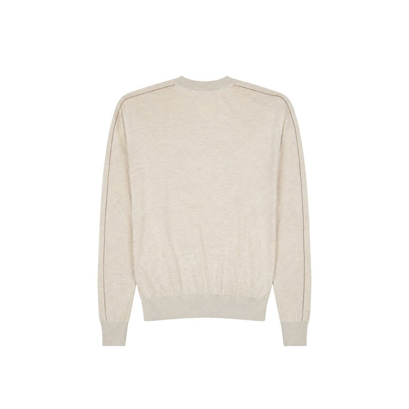 Brunello Cucinelli Beige Cashmere and Silk Sweatshirt