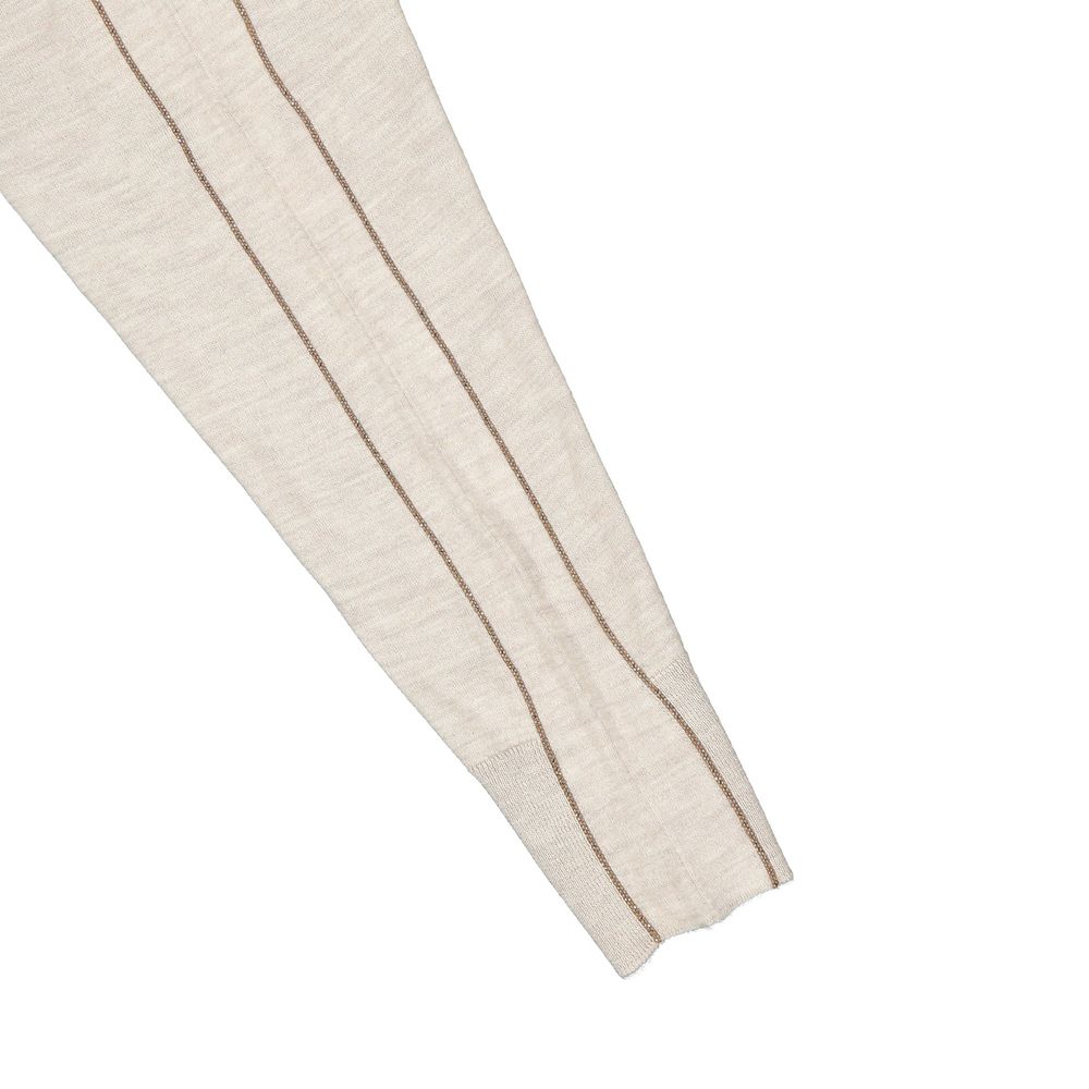Brunello Cucinelli Beige Cashmere and Silk Sweatshirt