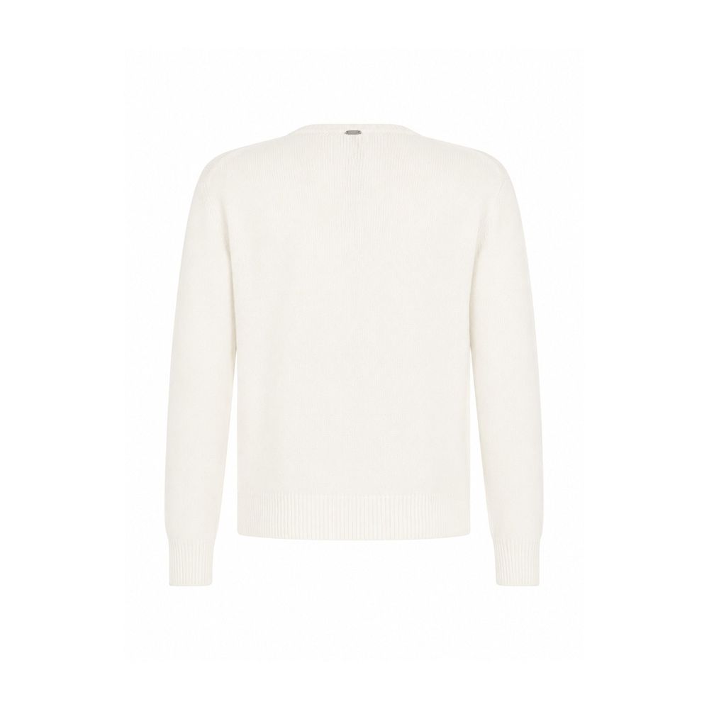 Herno White Cashmere Sweater for Men