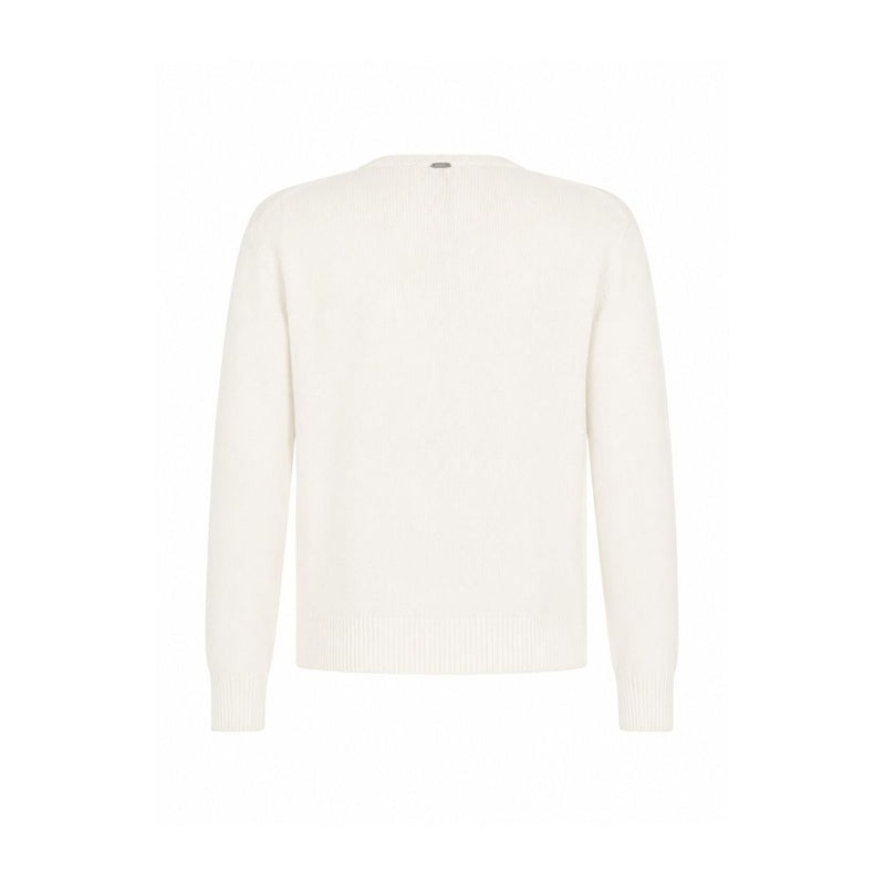 Herno White Cashmere Sweater for Men
