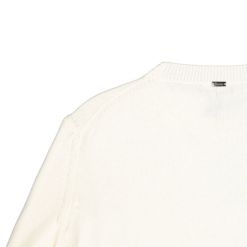 Herno White Cashmere Sweater for Men
