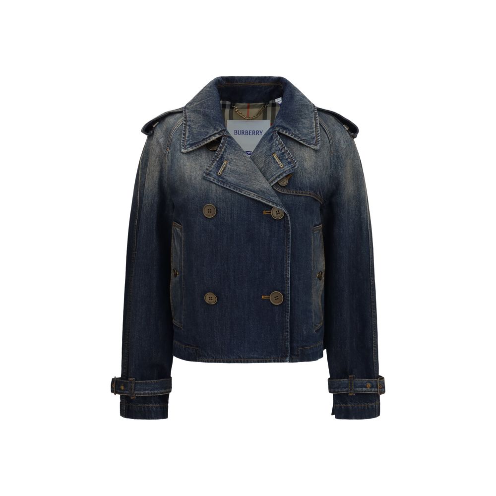 Burberry Blue Cotton Denim Jacket - SS26
