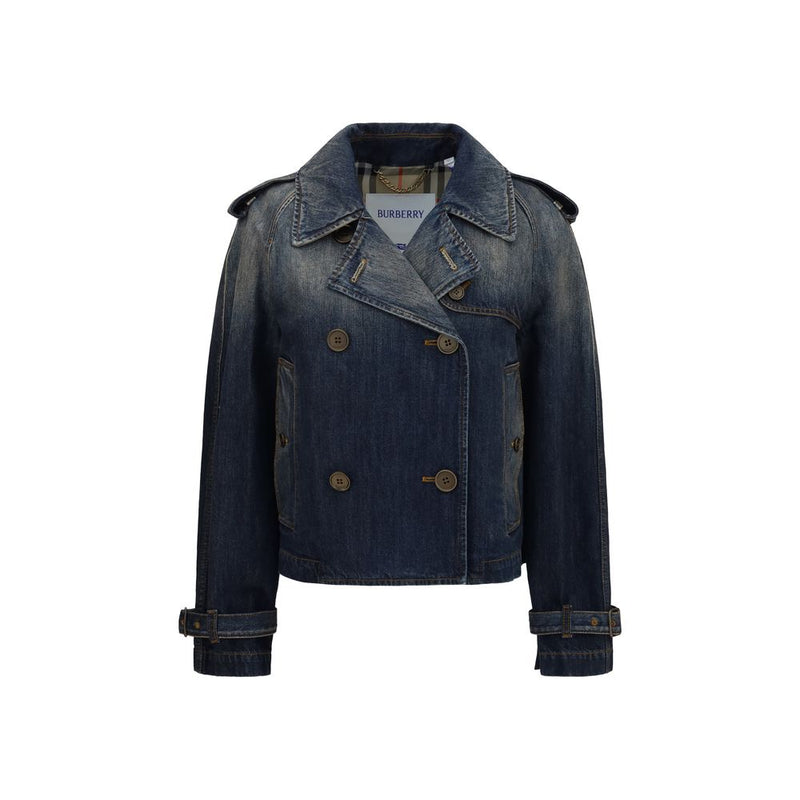 Burberry Blue Cotton Denim Jacket - SS26 Collection