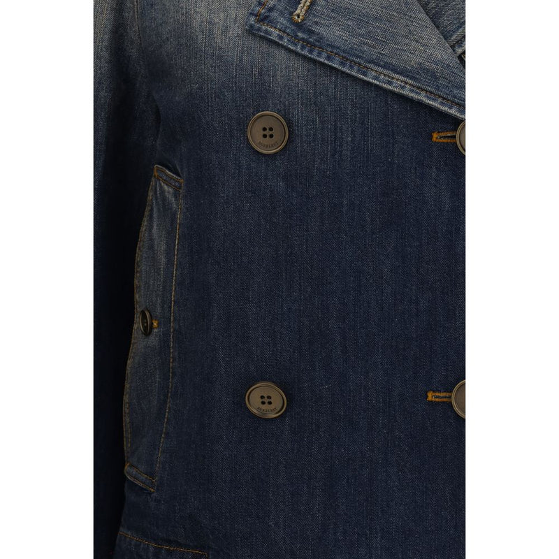 Burberry Blue Cotton Denim Jacket - SS26 Collection