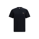 Burberry Black Cotton T-Shirt with Embroidered Logo