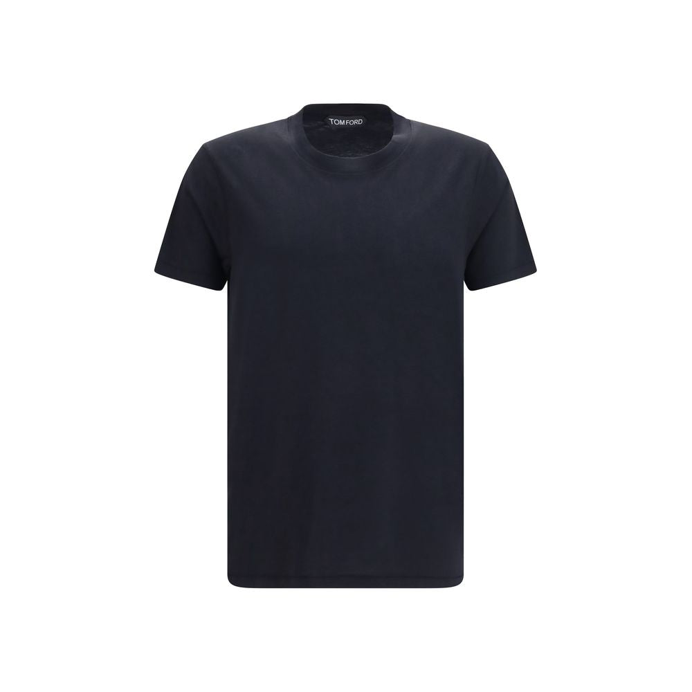 Tom Ford Black Cotton T-Shirt for Men