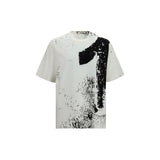 Maison Margiela White Cotton T-Shirt with Number 10 Print