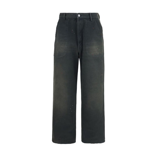 Maison Margiela Gray Cotton Casual Pants for Men