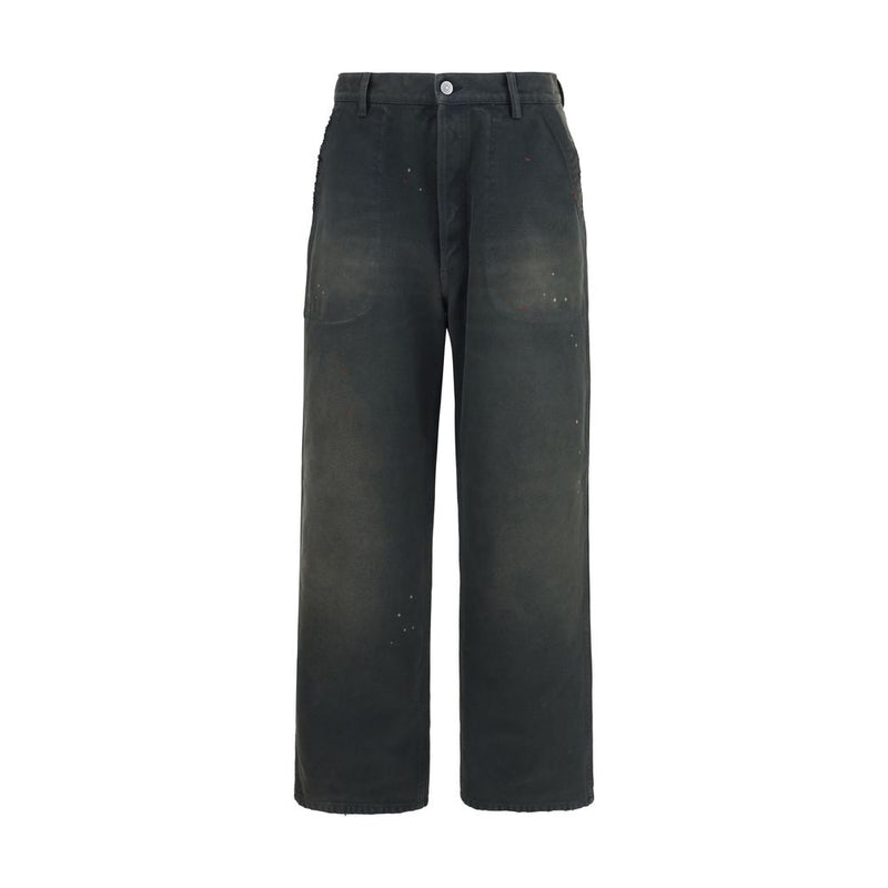 Maison Margiela Gray Cotton Casual Pants for Men
