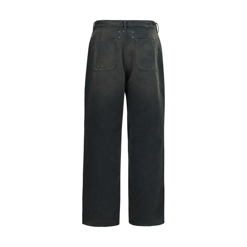 Maison Margiela Gray Cotton Casual Pants for Men