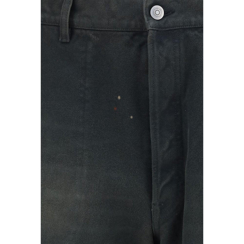 Maison Margiela Gray Cotton Casual Pants for Men