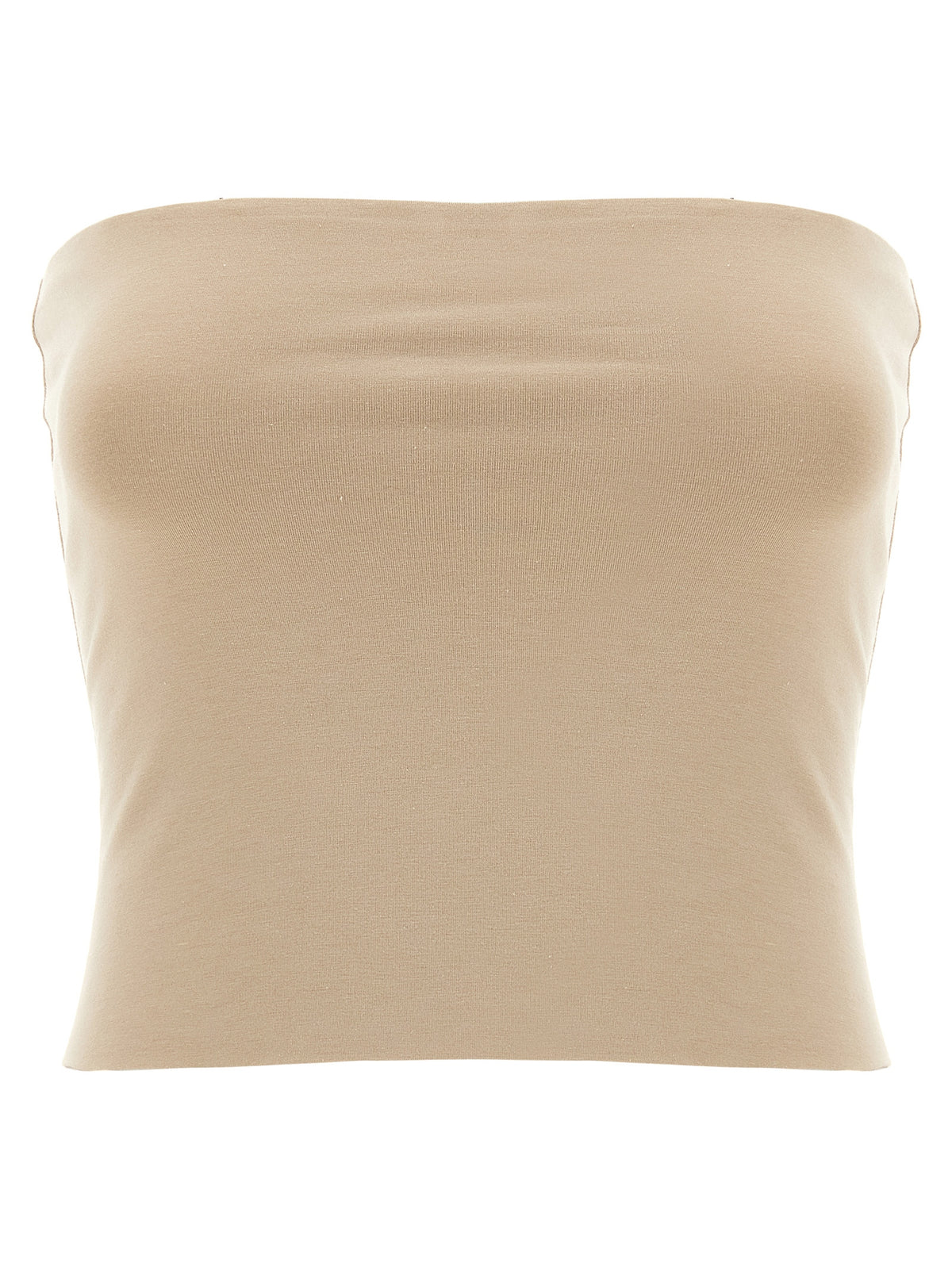 T-shirt sans manches en coton beige Brunello Cucinelli