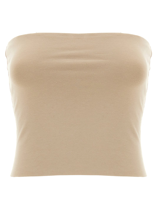 T-shirt sans manches en coton beige Brunello Cucinelli