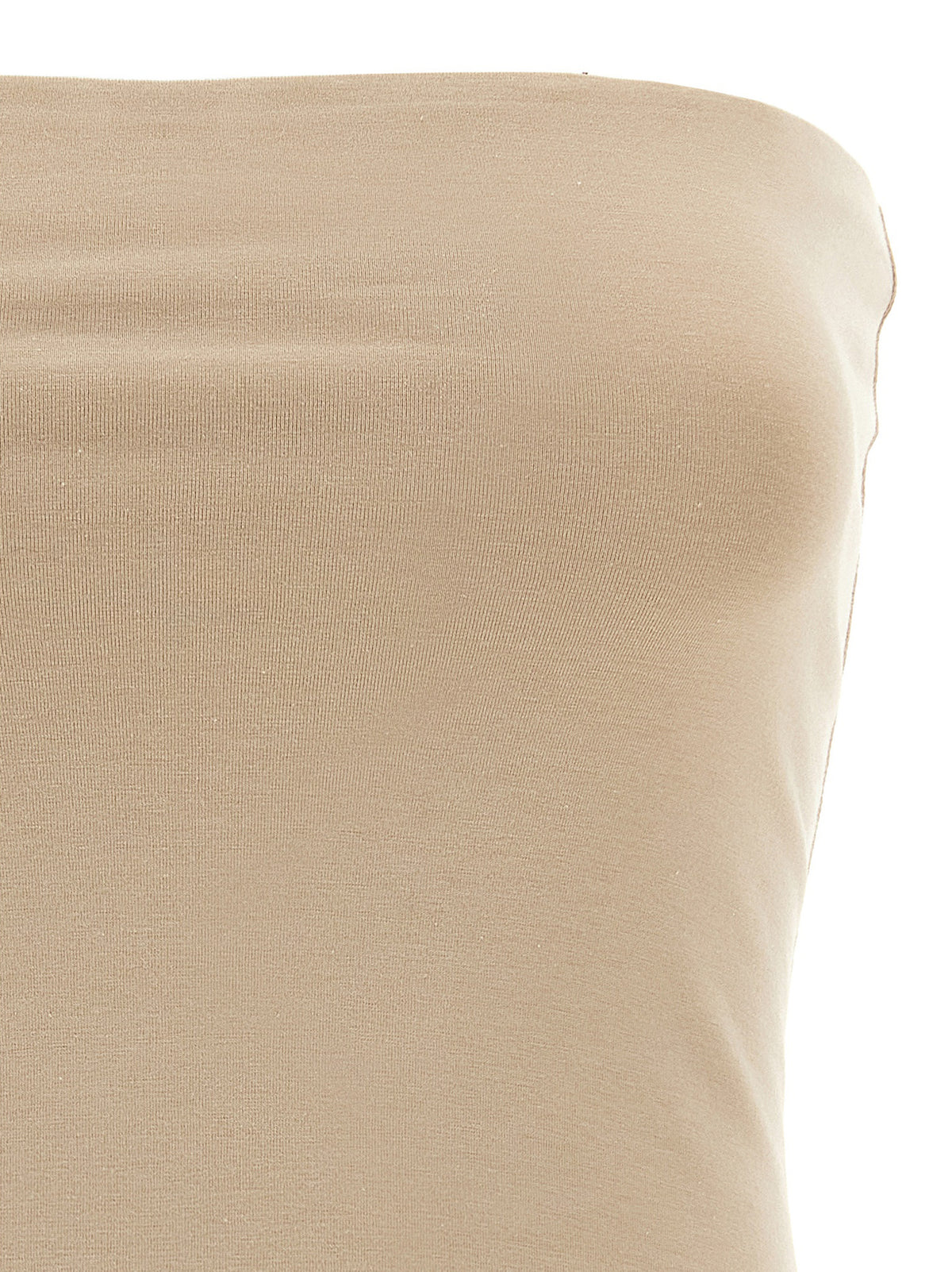 T-shirt sans manches en coton beige Brunello Cucinelli