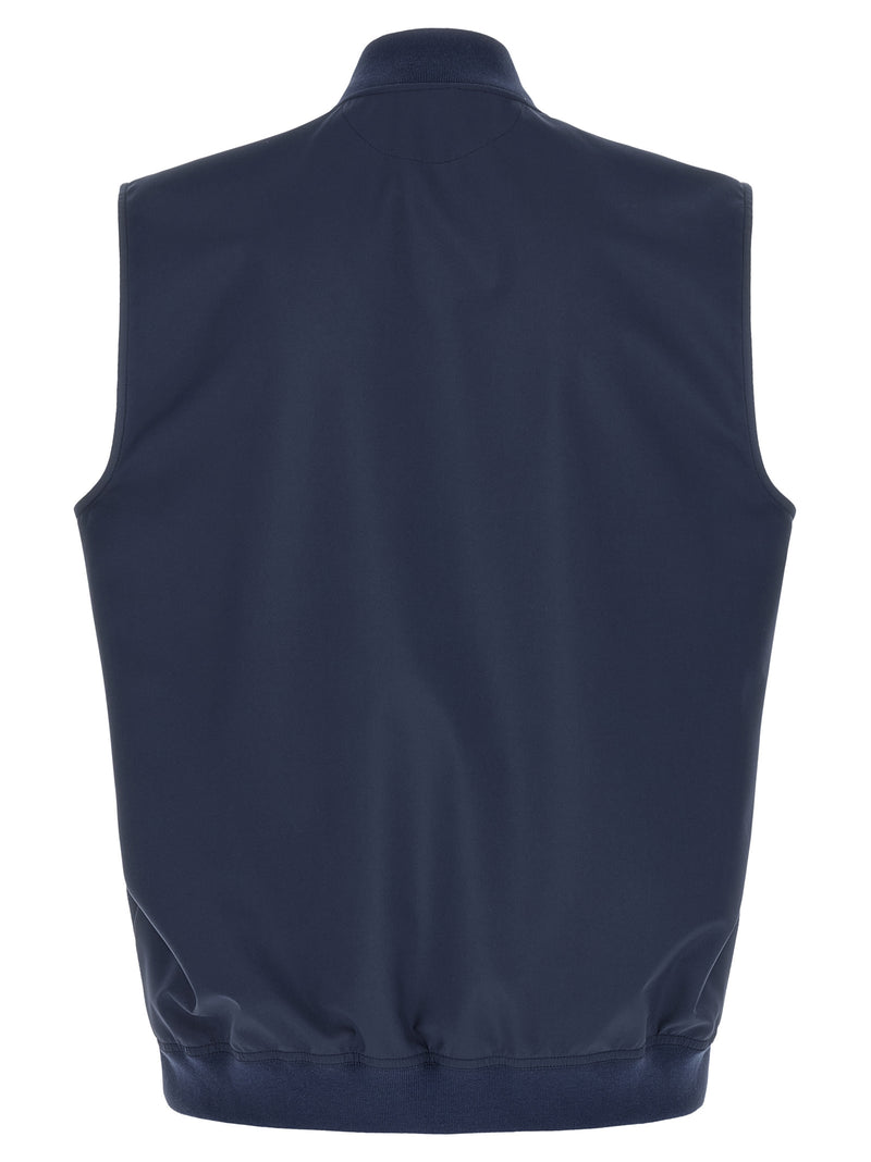 Veste sans manches Brunello Cucinelli en polyester bleu