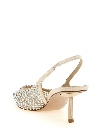 LE SILLA Beige Polyester Mid Heel Pumps