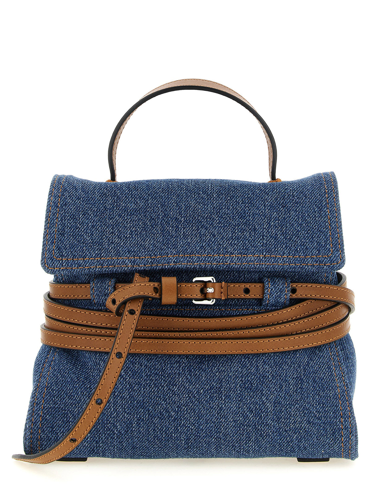 Sac à main Moschino en coton bleu