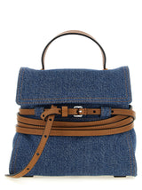 Sac à main Moschino en coton bleu