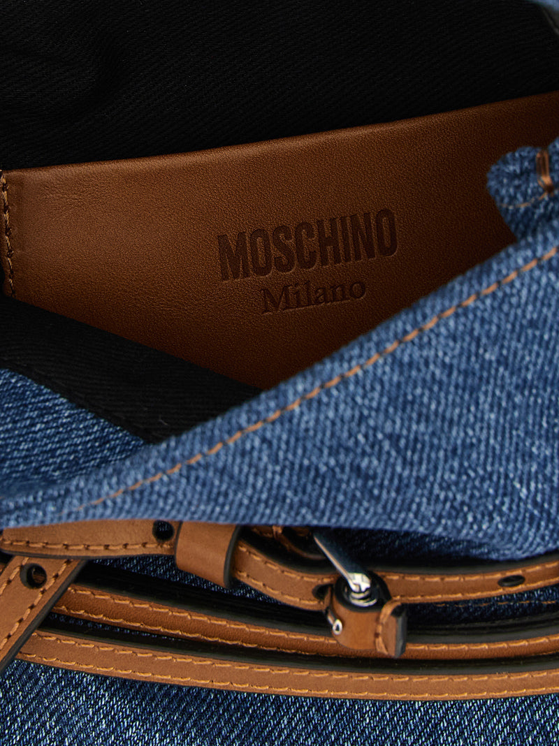 Sac à main Moschino en coton bleu