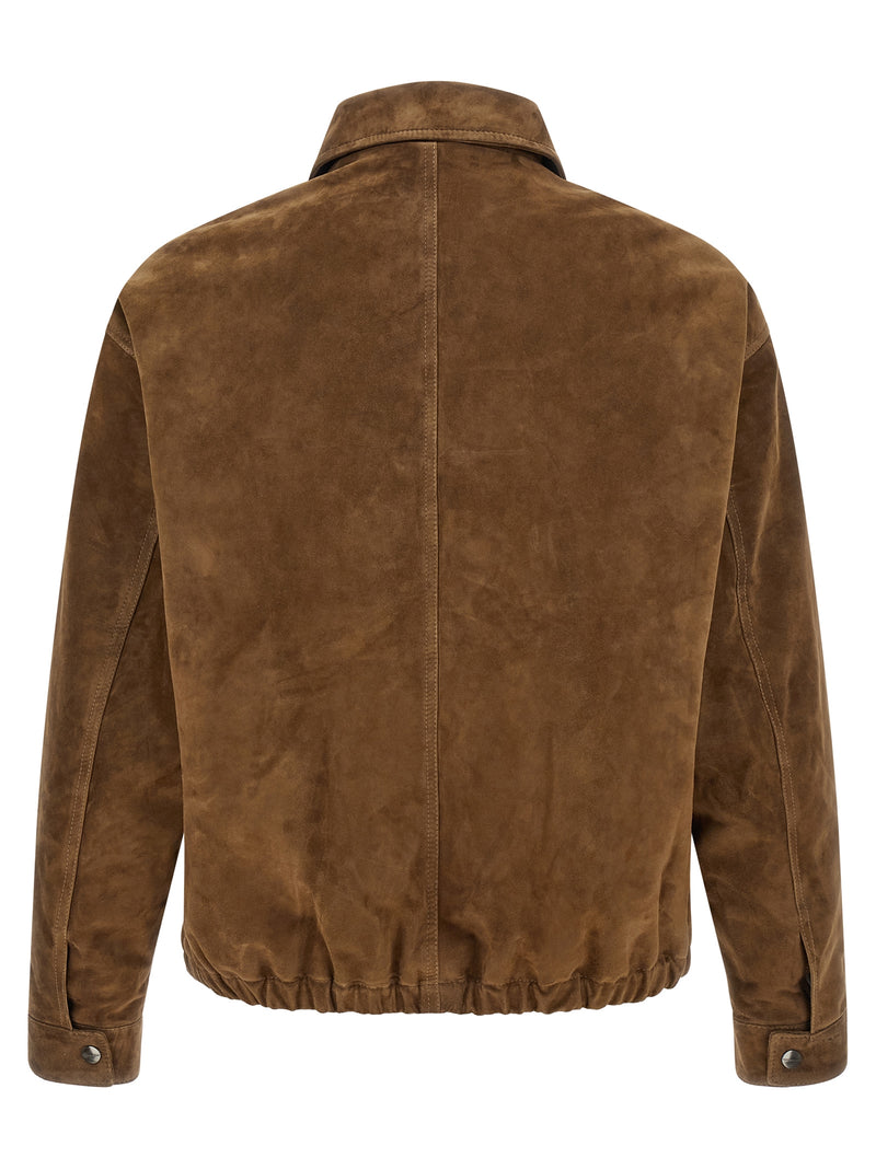 GIORGIO BRATO Blouson en cuir de veau marron