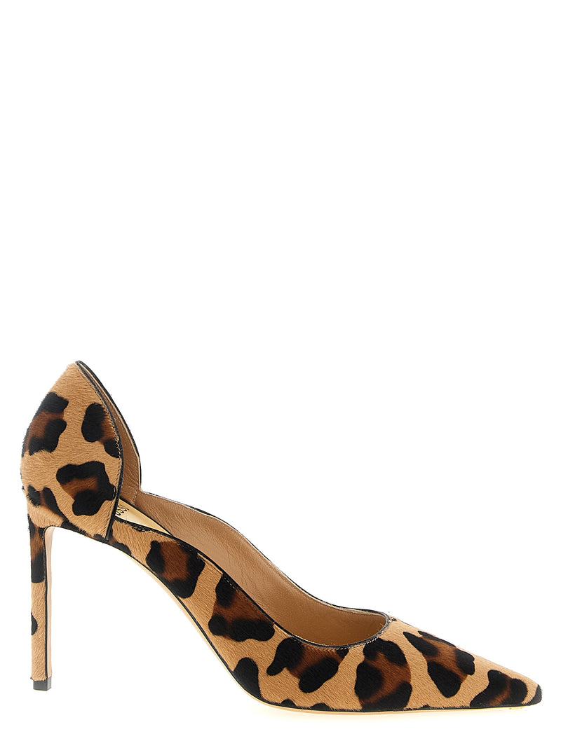 Escarpins Francesco Russo en Chèvre Multicolore à Talons Hauts