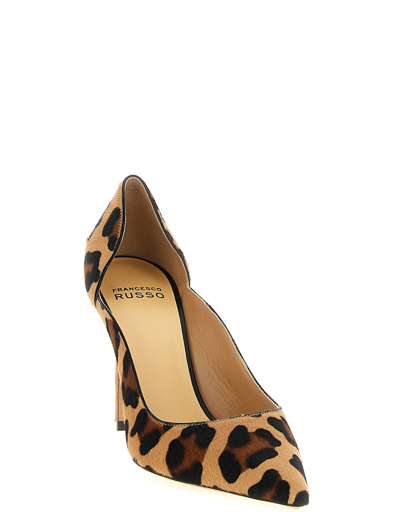 Escarpins Francesco Russo en Chèvre Multicolore à Talons Hauts