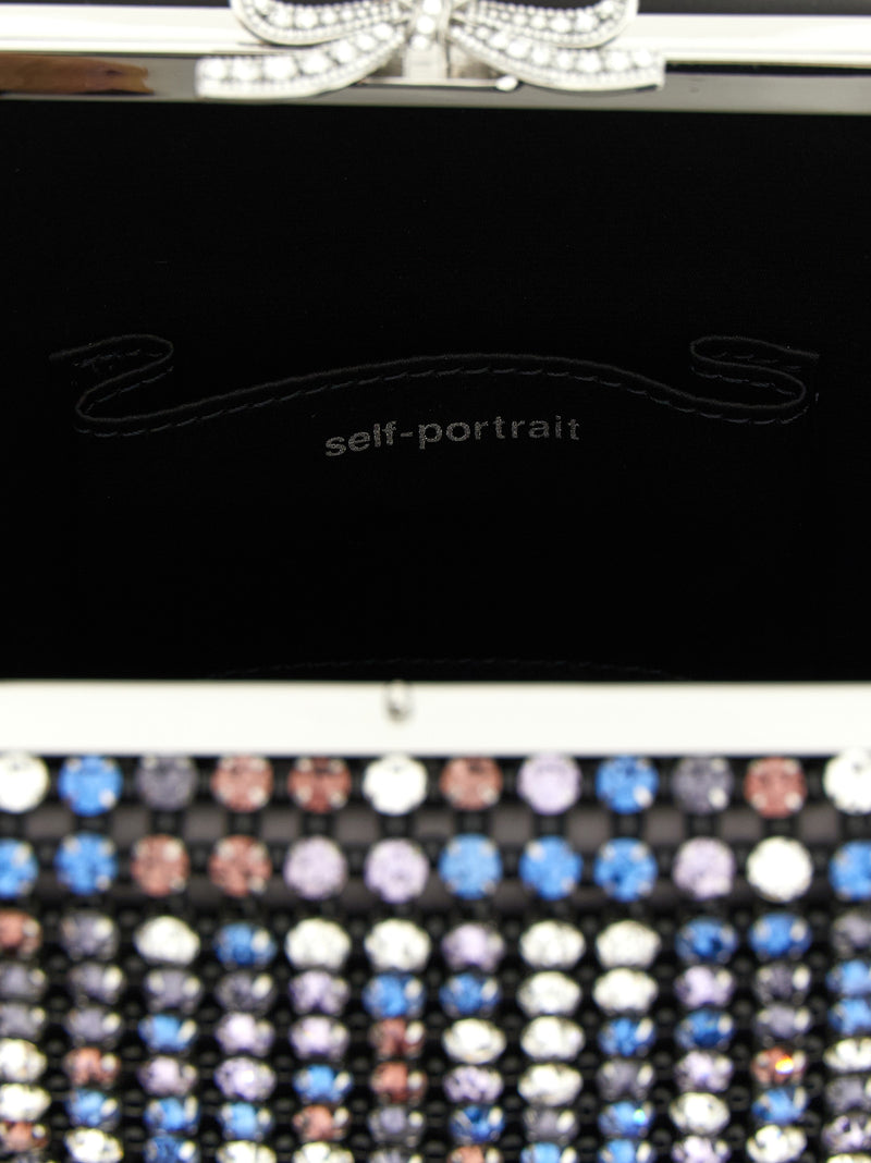 Self-Portrait Multicolor Crystal Chainmail Handbag