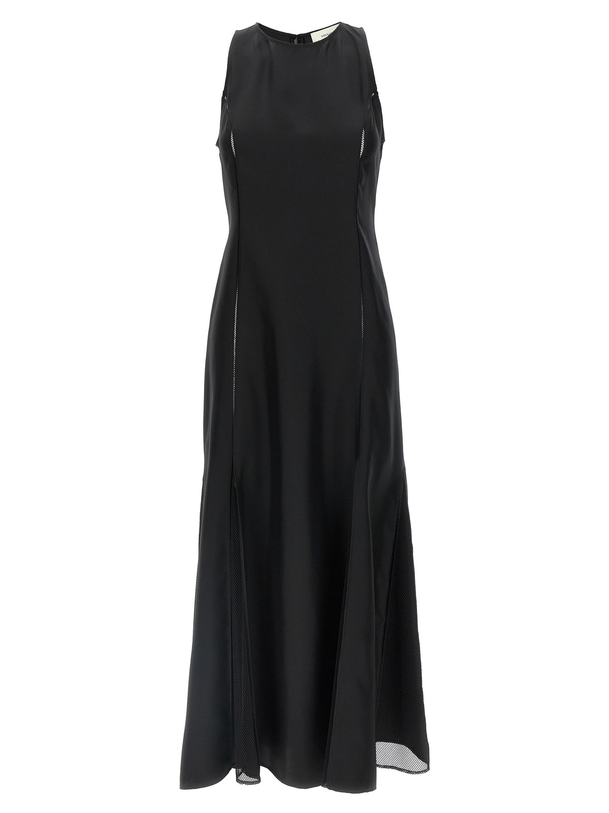 Robe midi en soie noire Loulou De Saison