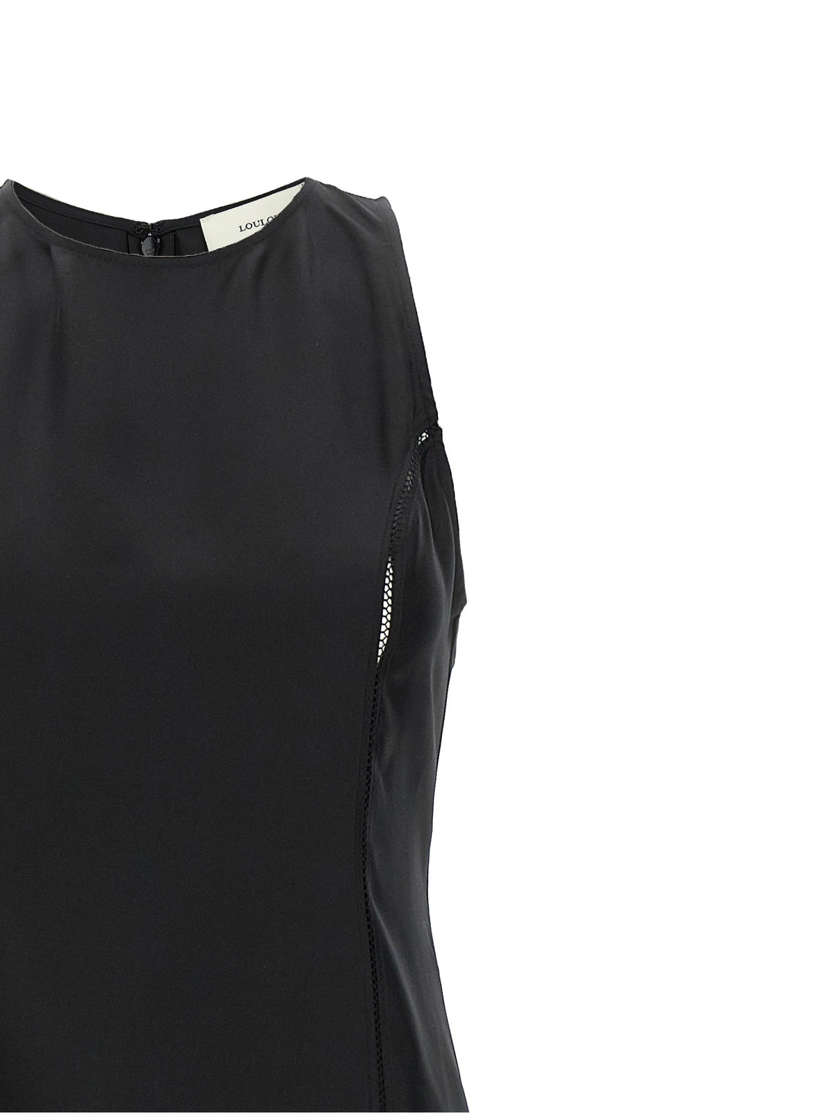 Robe midi en soie noire Loulou De Saison