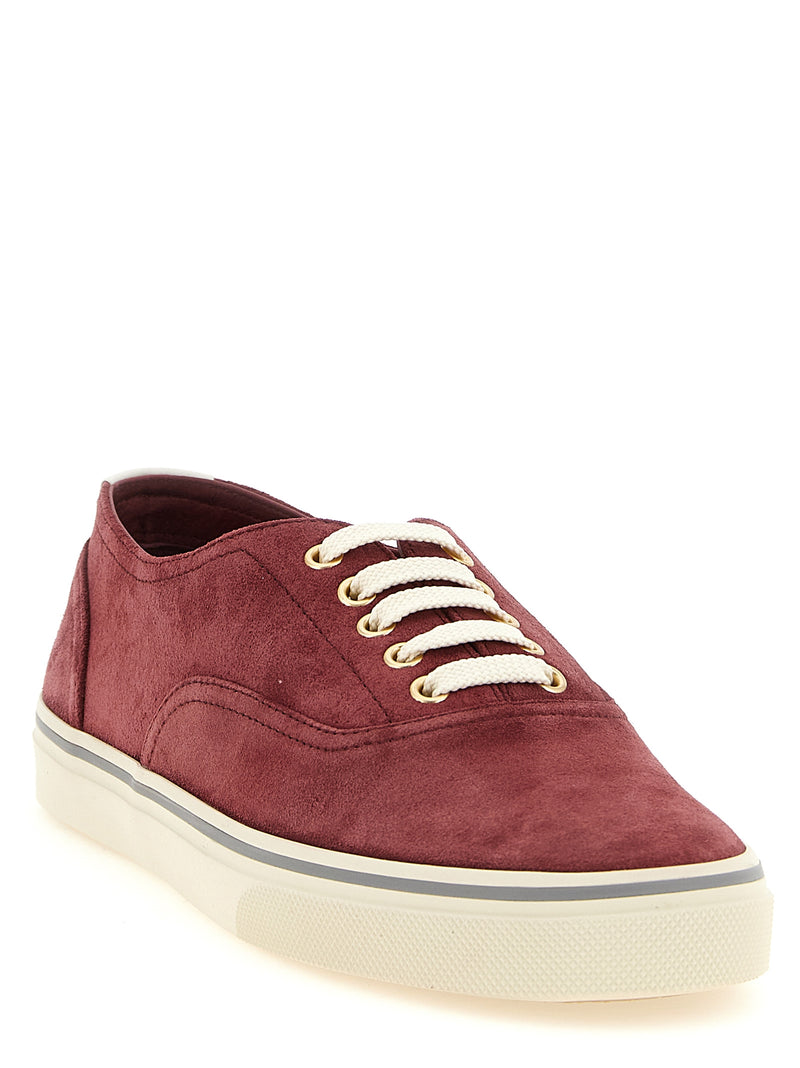 Baskets basses en veau Bordeaux Brunello Cucinelli