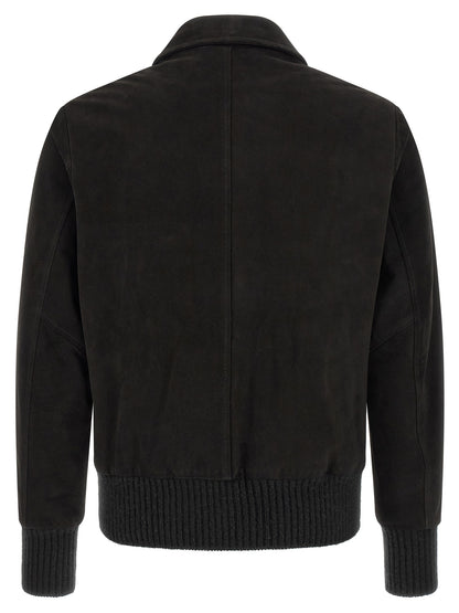 GIORGIO BRATO Black Lamb Leather Leather Jacket