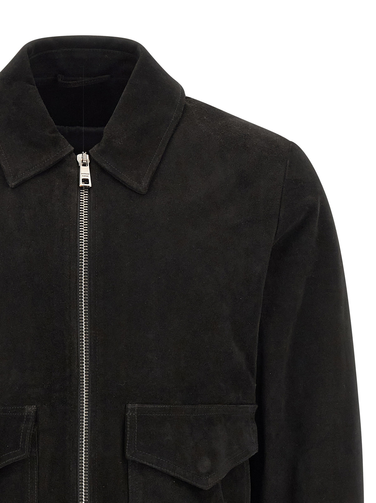 GIORGIO BRATO Blouson en cuir d'agneau noir