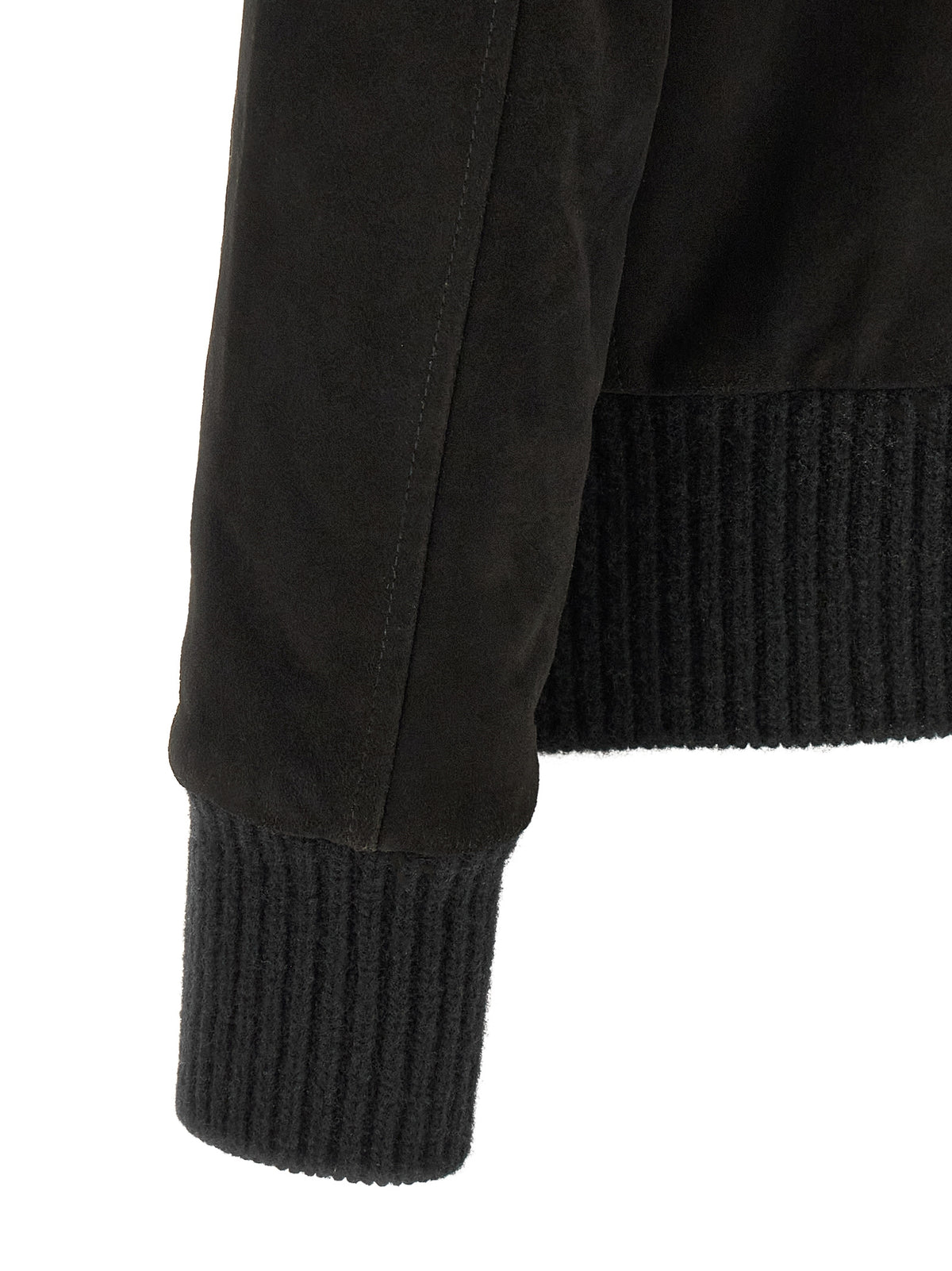 GIORGIO BRATO Blouson en cuir d'agneau noir