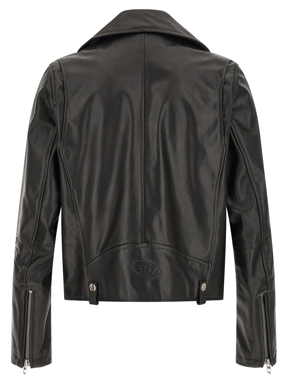 Blouson en cuir de vachette noir Diesel