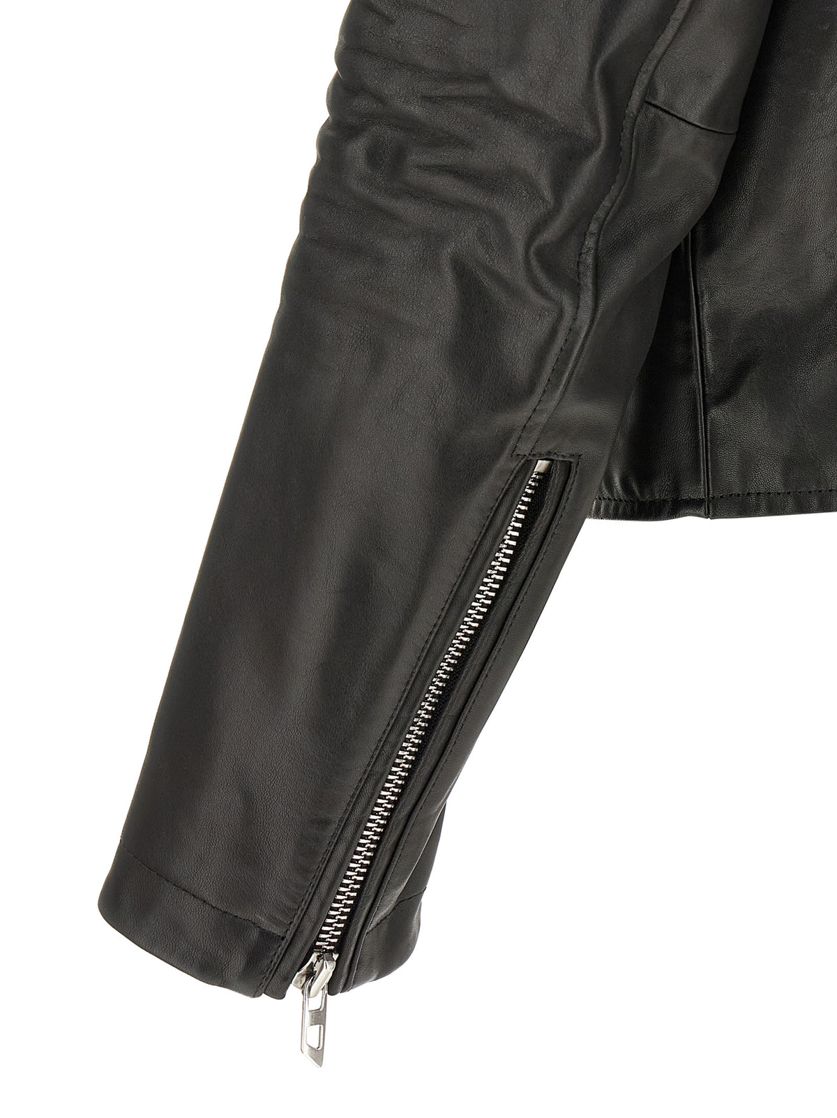 Blouson en cuir de vachette noir Diesel