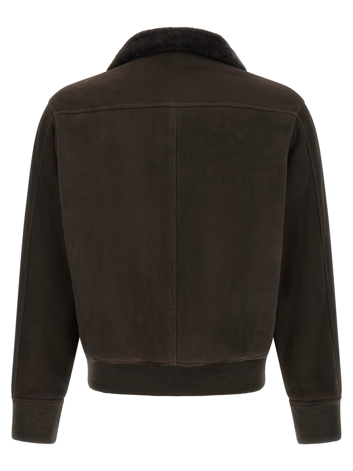 GIORGIO BRATO Blouson en cuir d'agneau marron