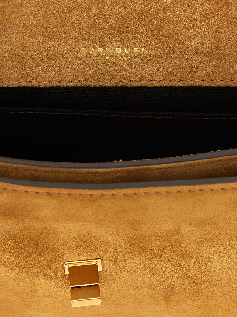 Sac porté épaule Tory Burch en veau marron