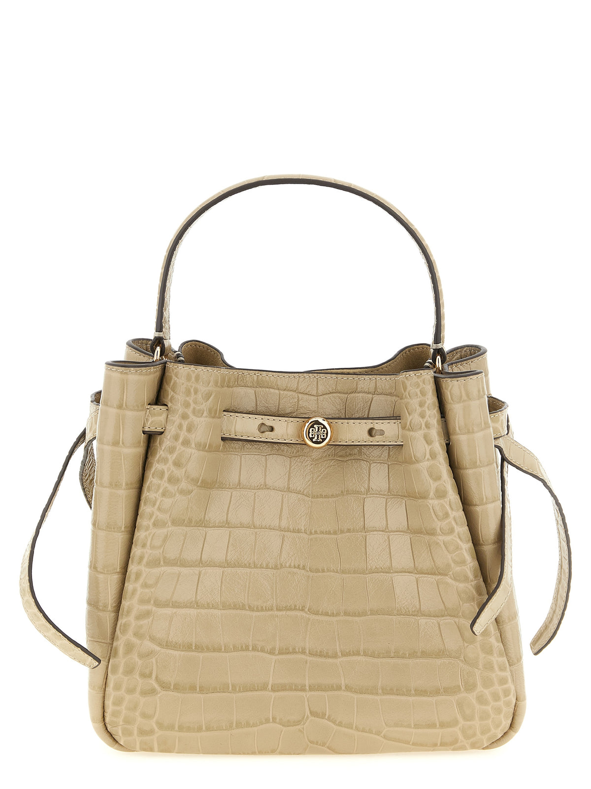 Sac à bandoulière en cuir de vachette beige Tory Burch