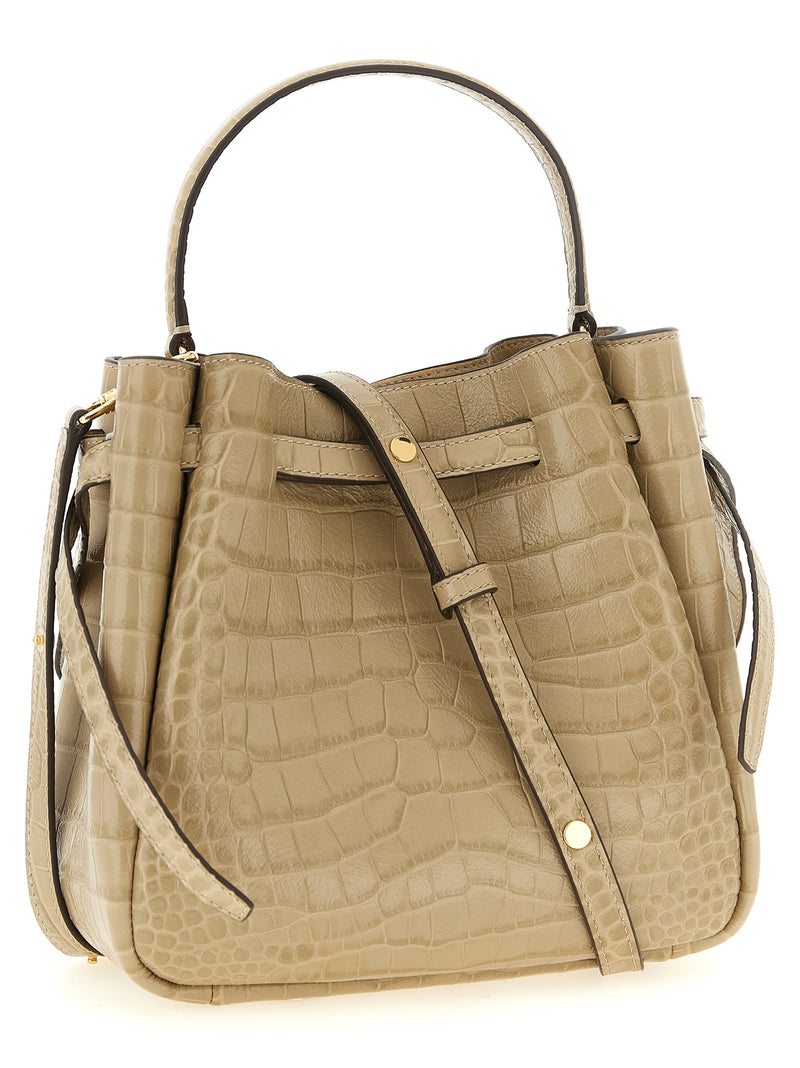 Sac à bandoulière en cuir de vachette beige Tory Burch